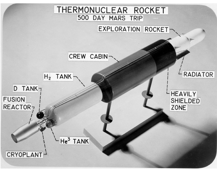 Space History Photo: Model of Thermonuclear Rocket Vehicle for Exploration